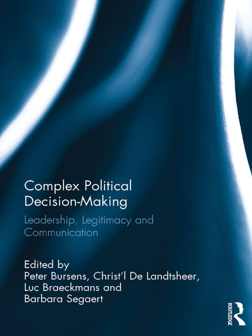 Title details for Complex Political Decision-Making by Peter Bursens - Wait list